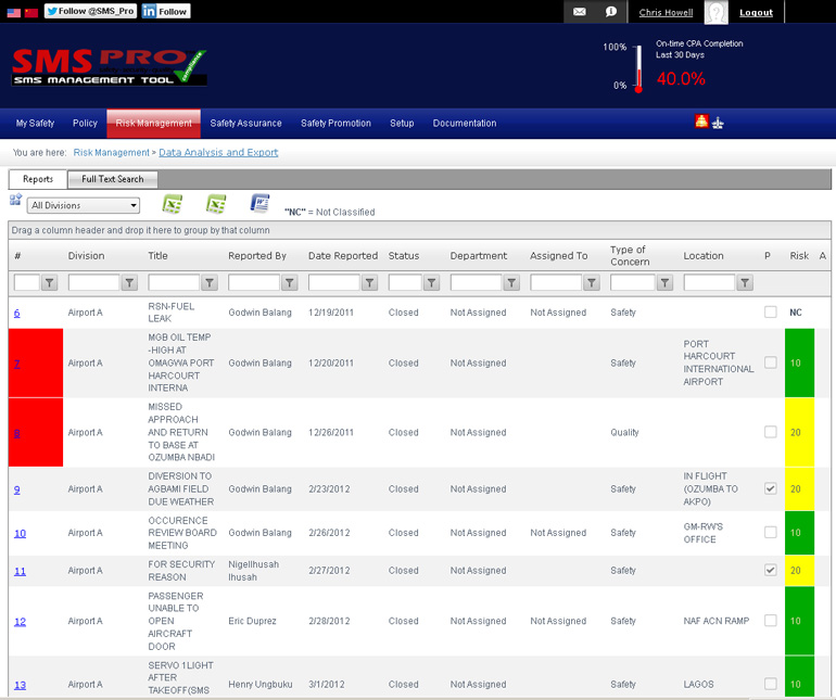 SMS Software for Airlines, Airports, Maintenance, Flight Schools, Drones UAS