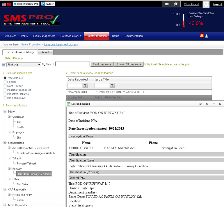 SMS Software for Airlines, Airports, Maintenance, Flight Schools, Drones UAS