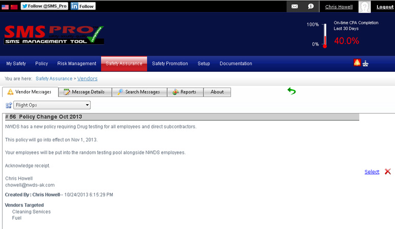 SMS Software for Airlines, Airports, Maintenance, Flight Schools, Drones UAS